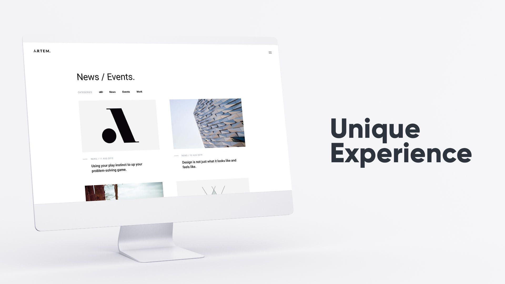 网站UI界面设计效果图预览白色iMac电脑样机模板 White iMac Mockup插图(11)