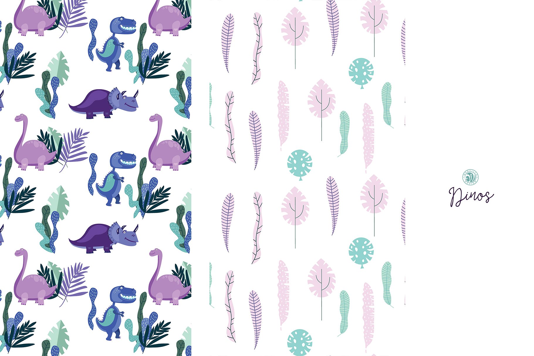 可爱卡通手绘恐龙插画设计素材 Dinos插图(4)