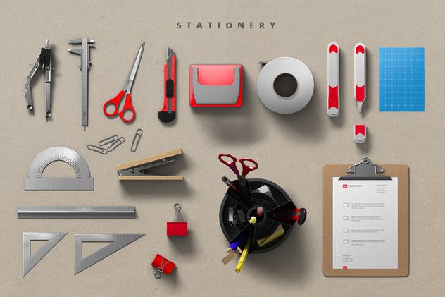 4K高分辨率-100+高质量俯视图办公室场景样机元素 Mockupper: Top View 4K Mock-ups插图(9)