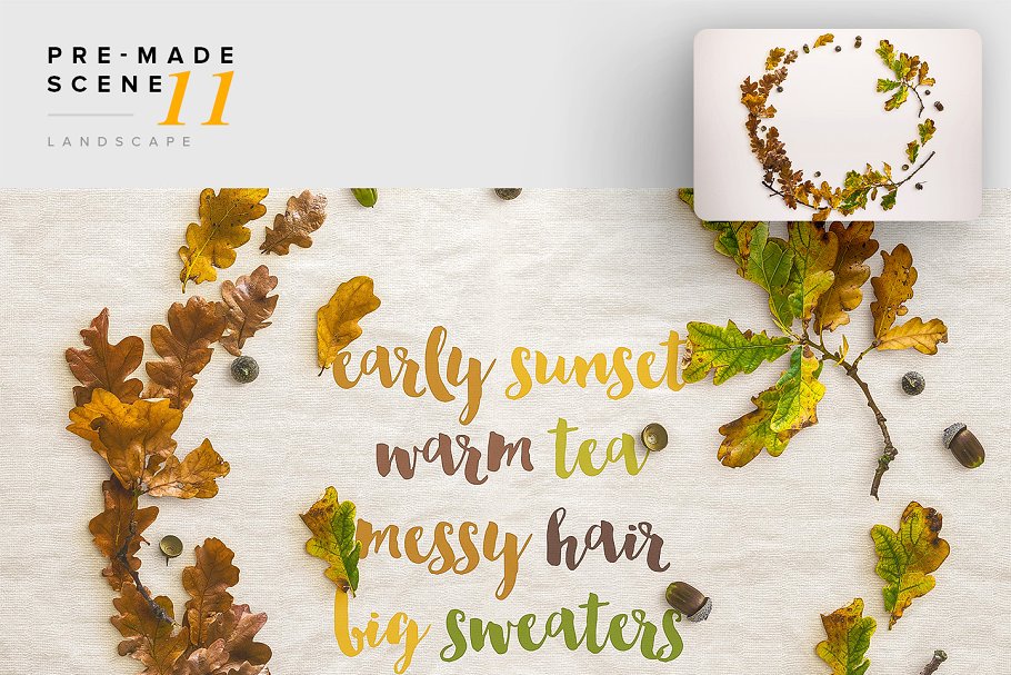 秋天主题场景样机设计素材包[2.39GB] Autumn Edition – Custom Scene插图(13)