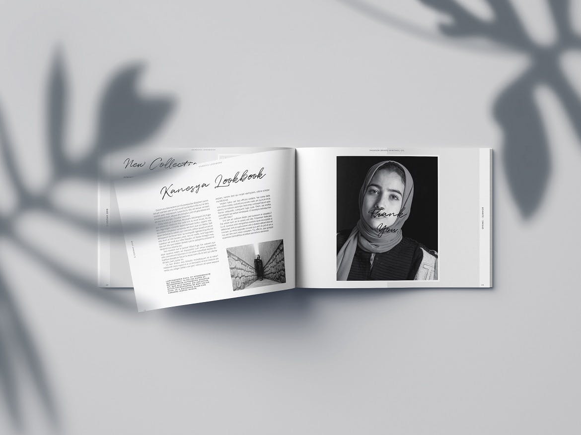 现代简约设计风格横版产品手册/画册设计模板 Lookbook Landscape插图(7)