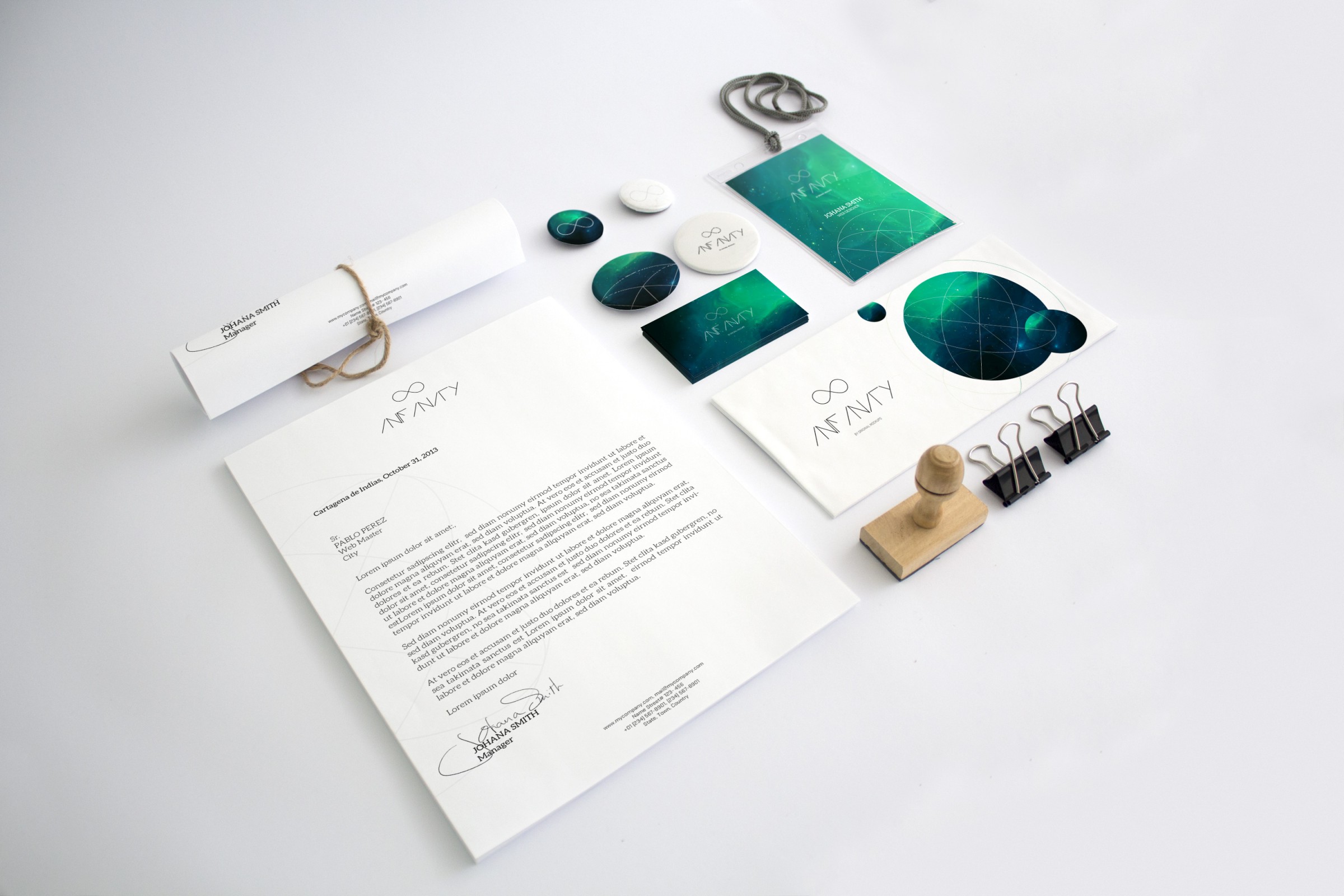 企业VI视觉设计效果图办公用品样机模板 Stationery Mockup 5插图