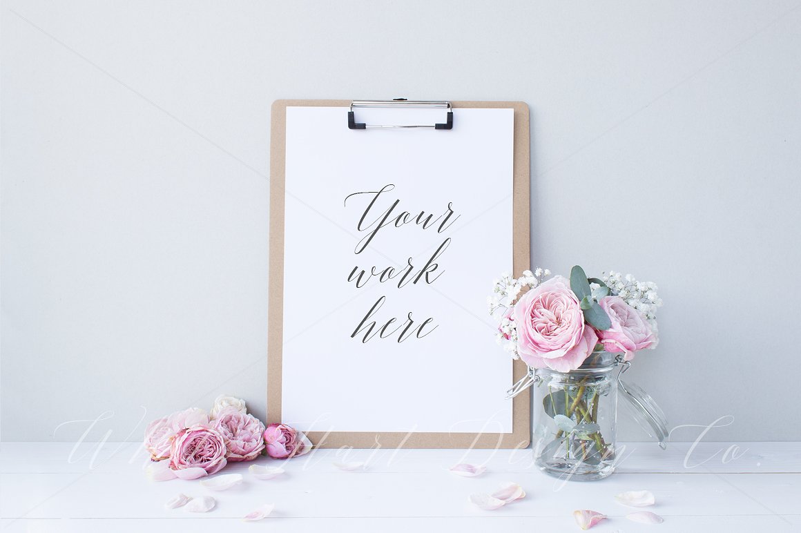 插花装饰画框样机 Styled stock photography – 8469插图