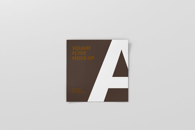 方形企业介绍宣传传单设计PSD样机 Square Flyer Mock-Up插图(8)
