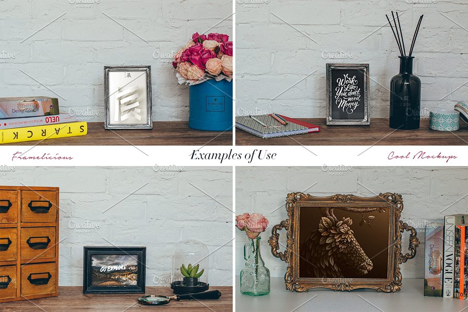 古董画框相框样机合集 Framelicious! 45 Frame Mockups插图(3)