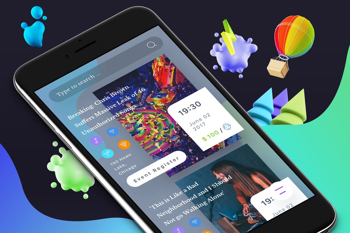 活动事件主题APP应用界面模板 Event 9 Mobile Ui插图