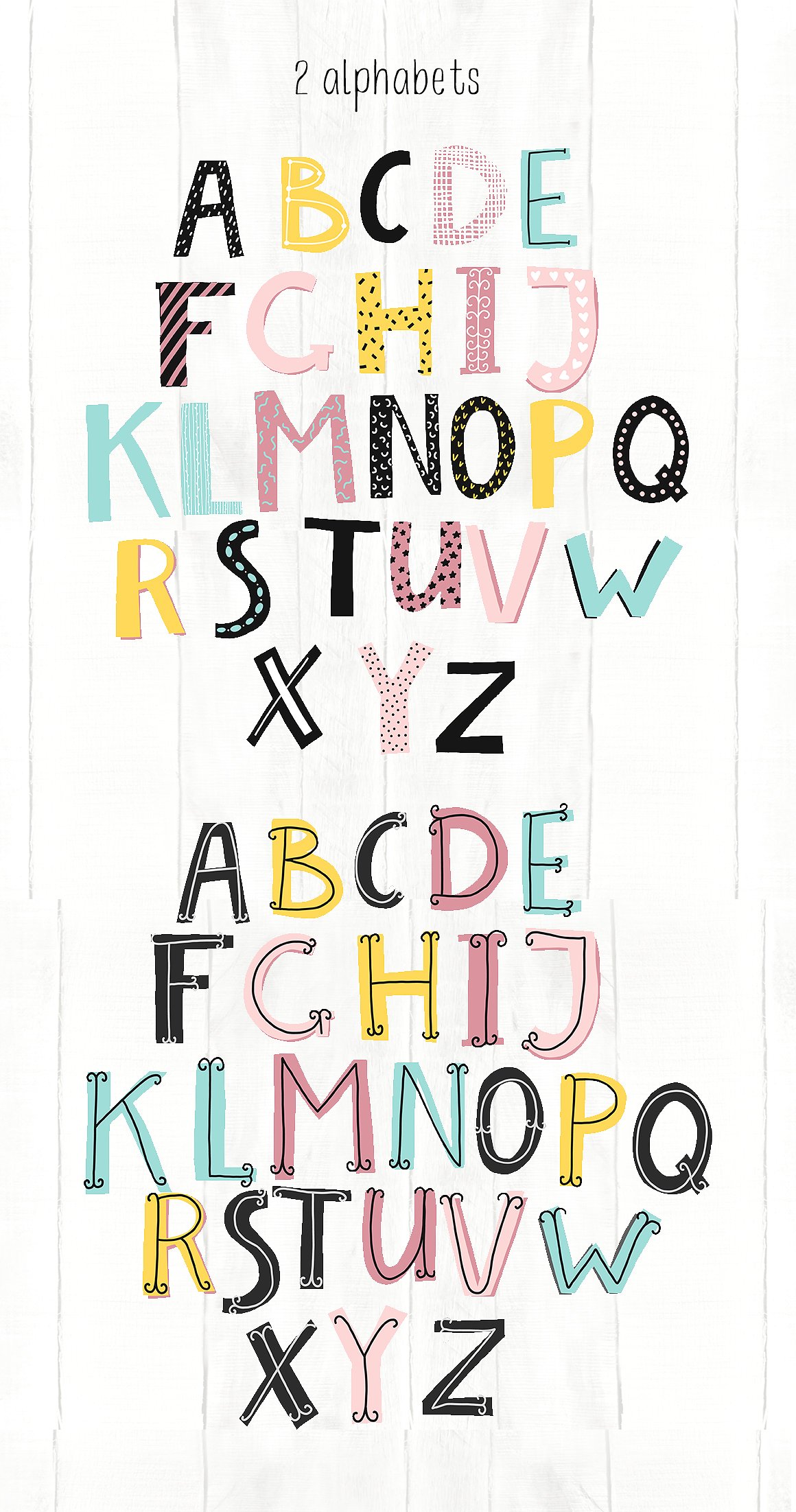 充满童趣的手绘动物字母素材打包下载[png,eps]插图(2)