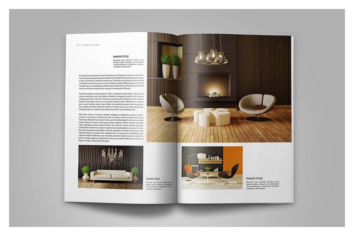 时尚简易时尚大图杂志（画册）模板插图(15)