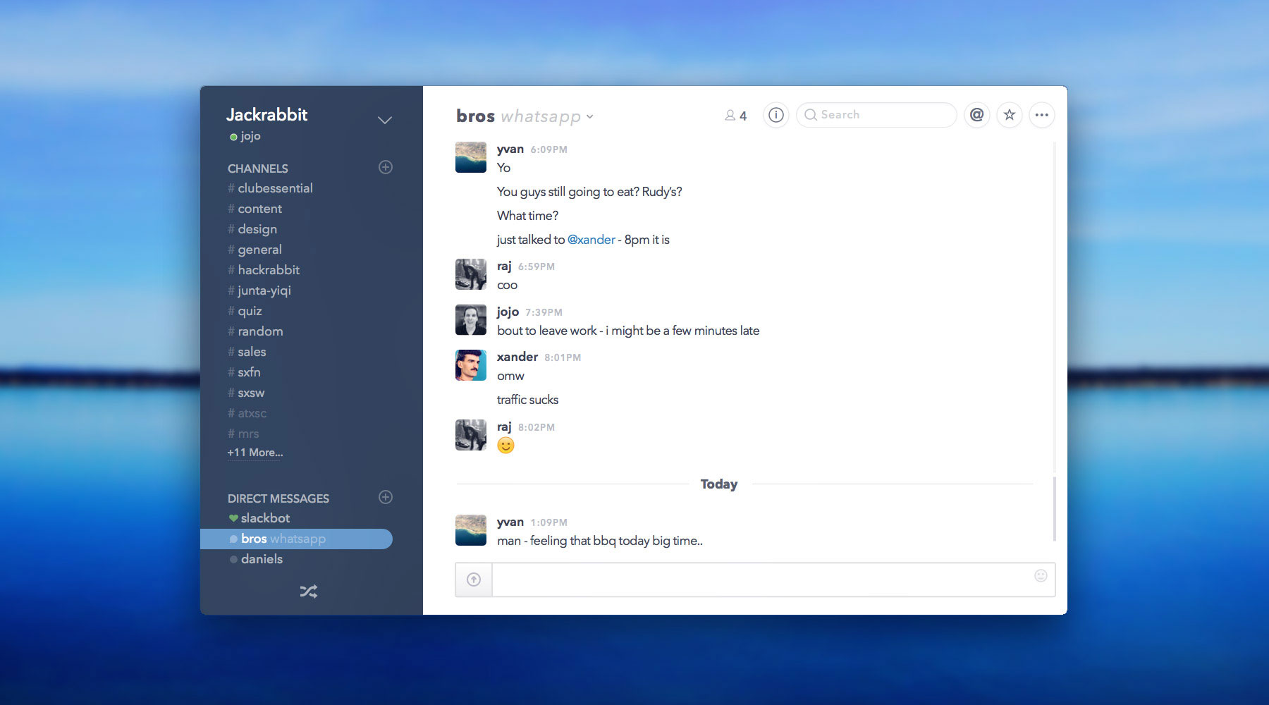 Slack for Sketchapp UI