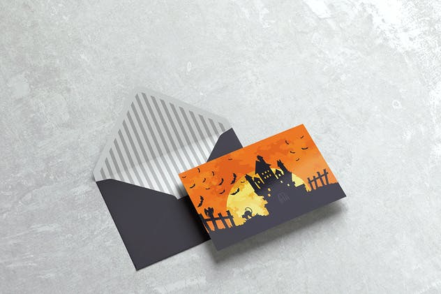 A6明信片/信封/邀请函/传单样机 A6 Postcard & Envelope / Invitation / Flyer MockUp插图(6)