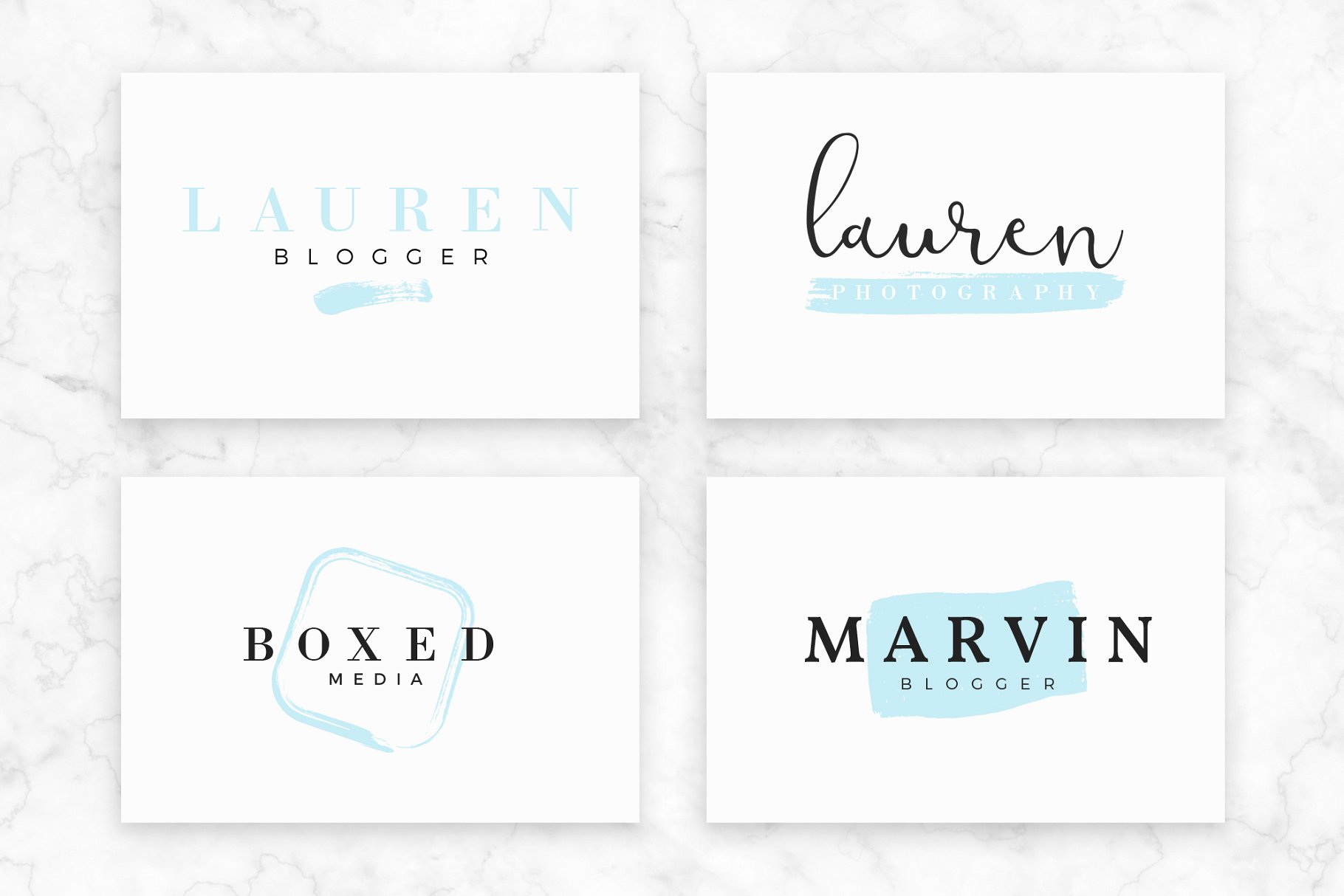 轻奢女性品牌Logo模板合集 Feminine Logo Pack插图(16)