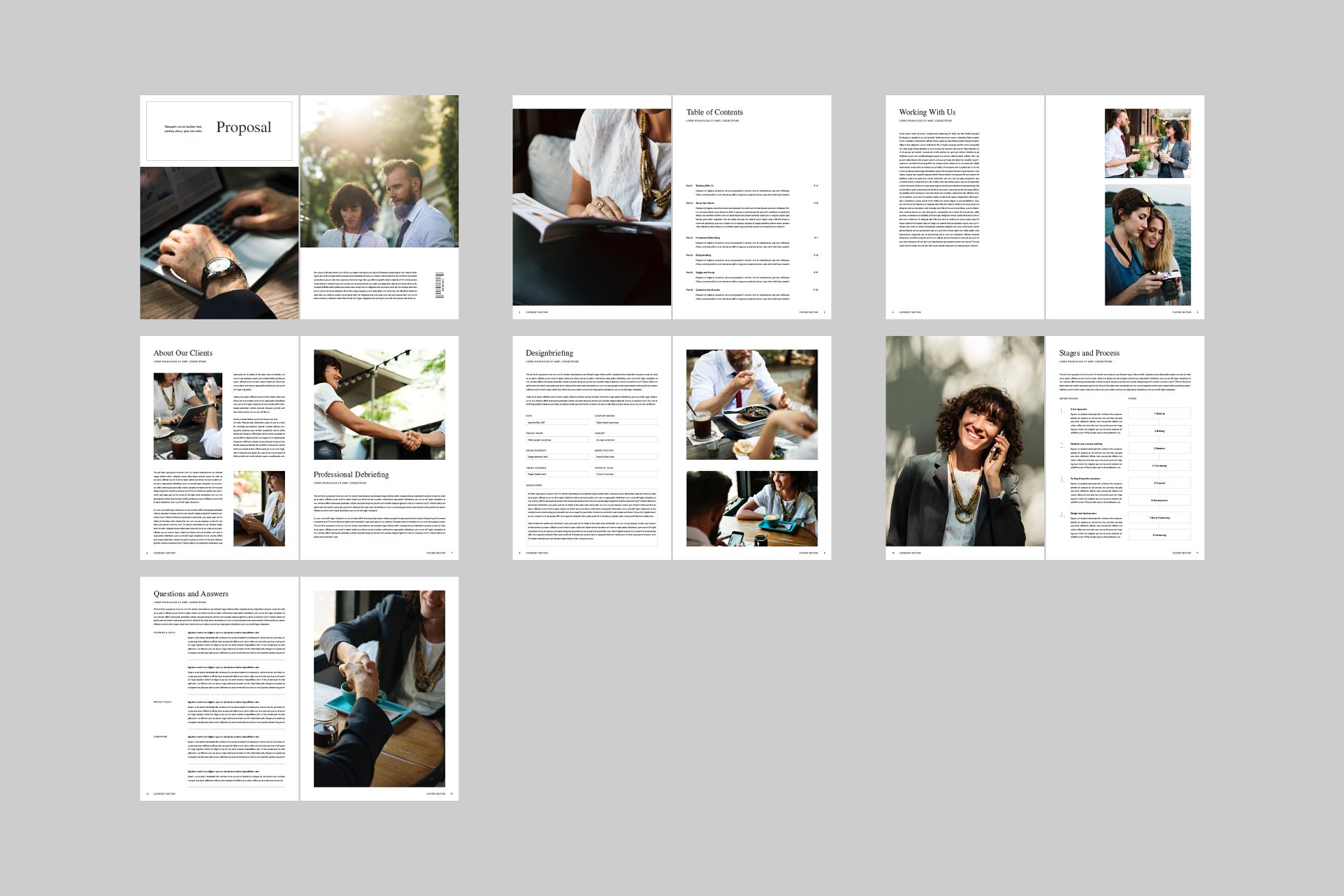 现代专业多用途手册小册子模板合集 Auckland Proposal Template插图(8)