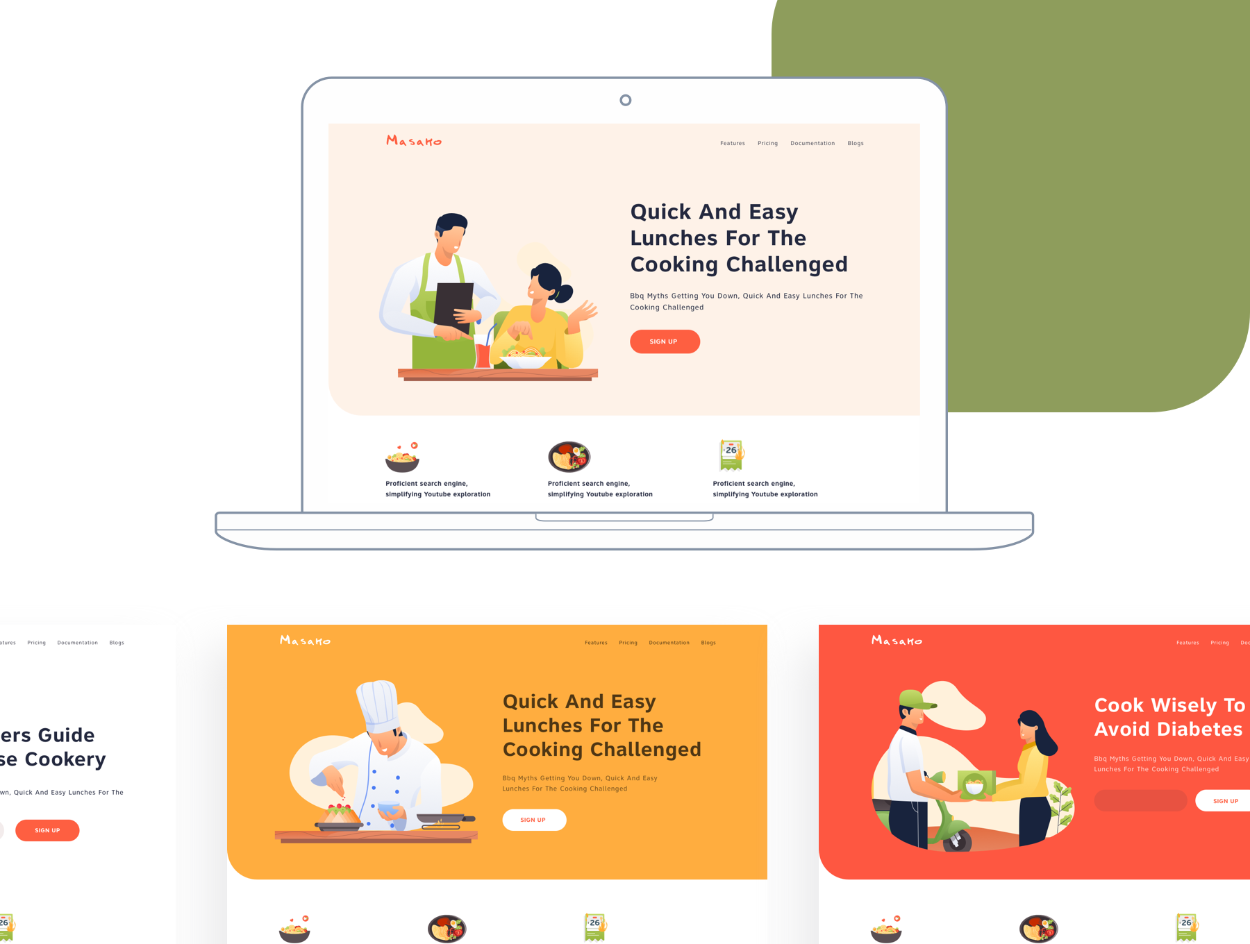 素材库下午茶：餐厅餐饮主题矢量插画套装插图(1)