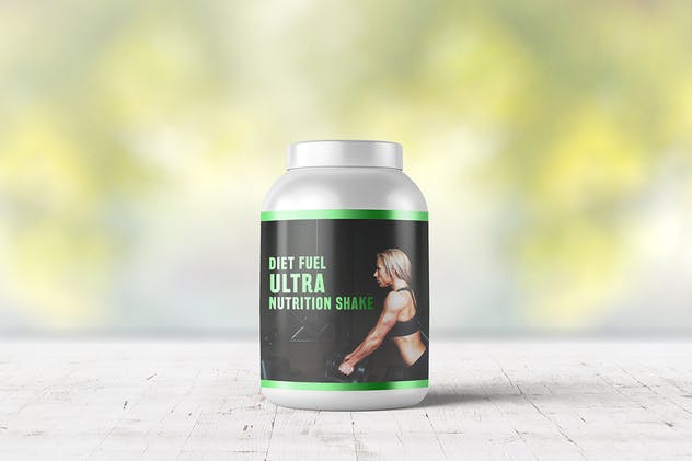 运动营养补充剂包装瓶外观设计样机模板 Sports Nutrition Supplements Bottle Mock-Up插图(8)