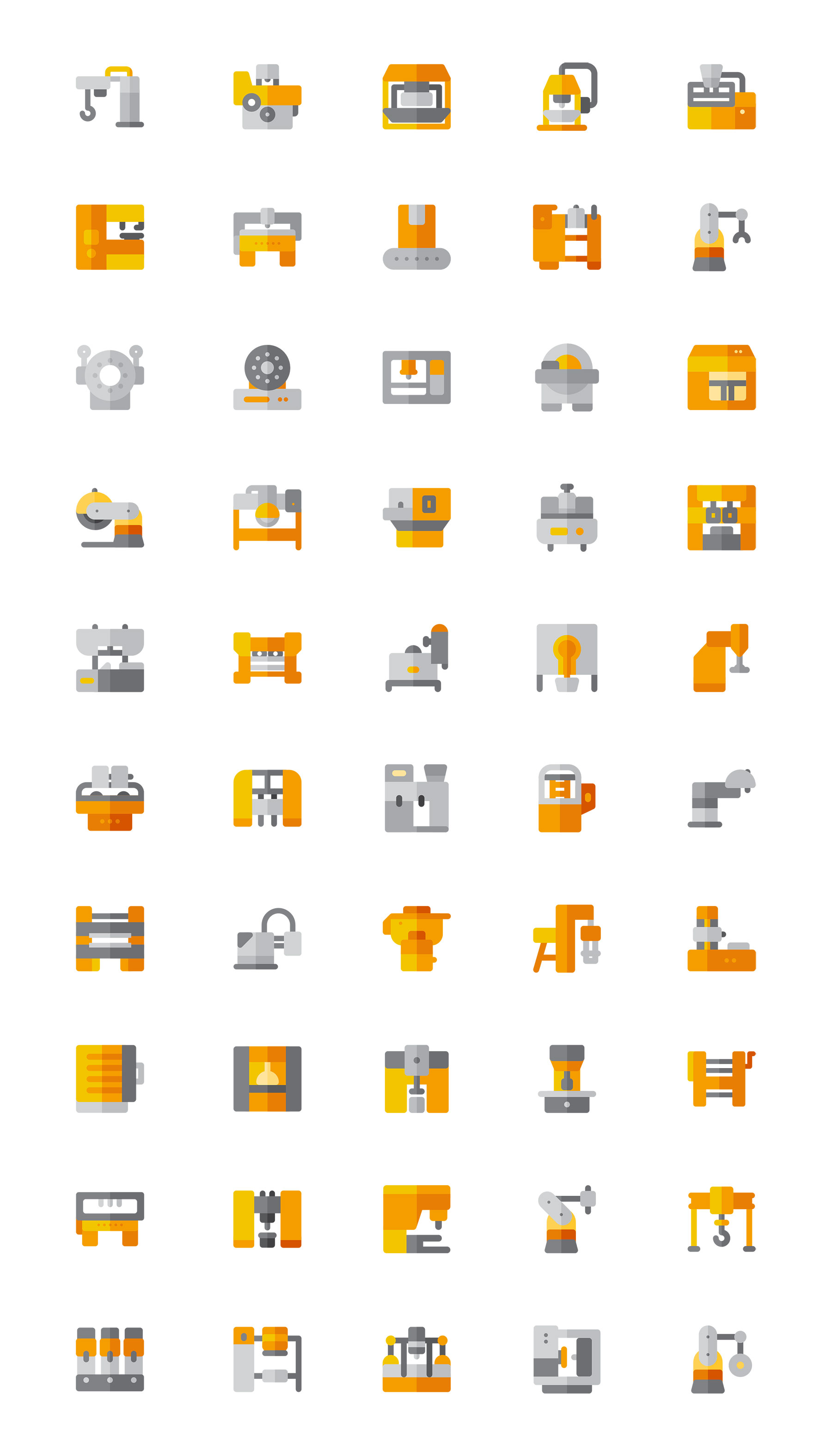 50 枚机器制造厂图标