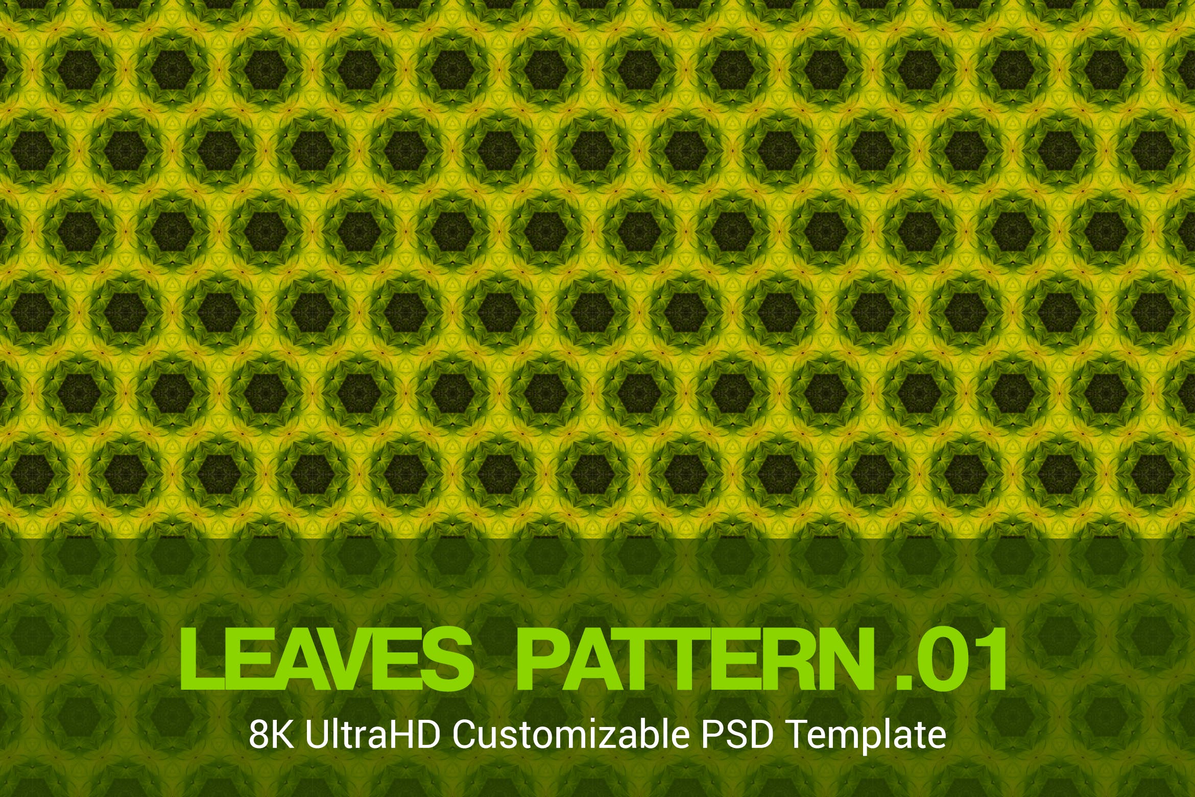 8K超高清无缝叶子/树叶图案背景图素材v01 8K UltraHD Seamless Leaves Pattern Background插图