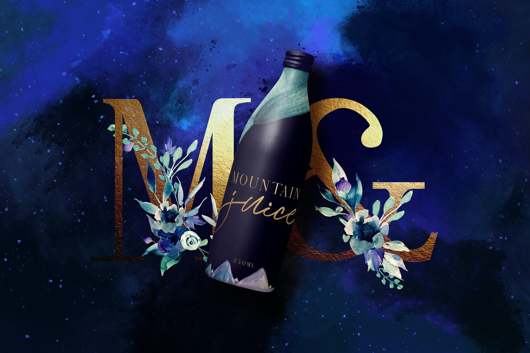 轻奢风格水彩元素合集 A Mountain Summer Watercolor Set插图(6)