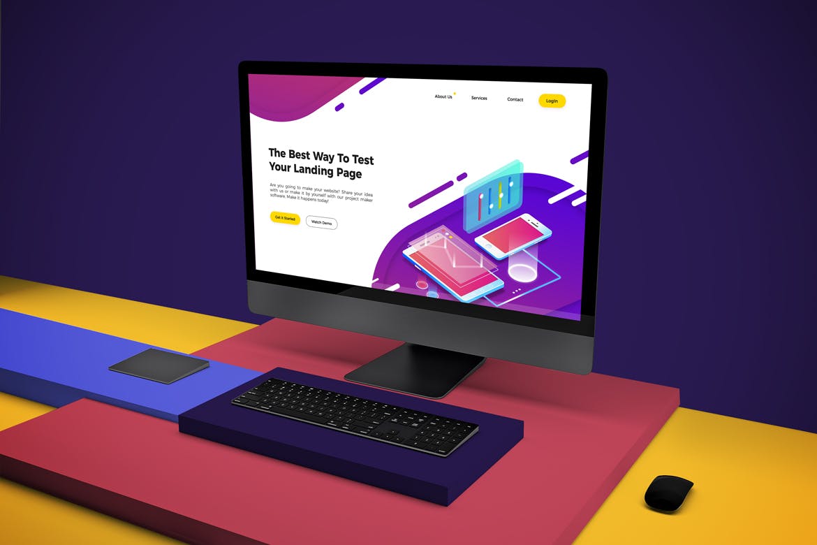 一体机电脑iMac Pro屏幕演示样机模板v2 iMac Pro Mockup V.2插图(6)