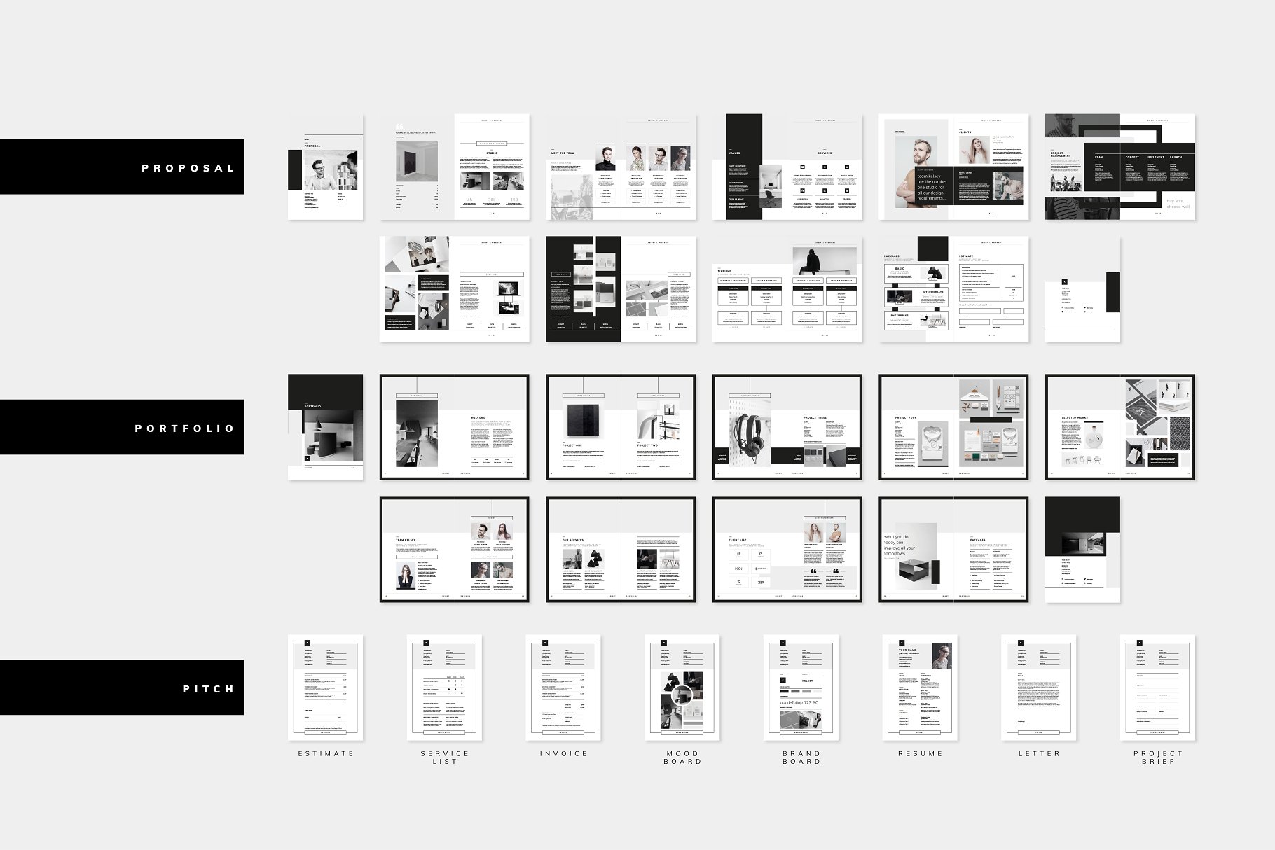 一套完美的简约项目提案模板 Kelsey – Pitch Pack插图(16)