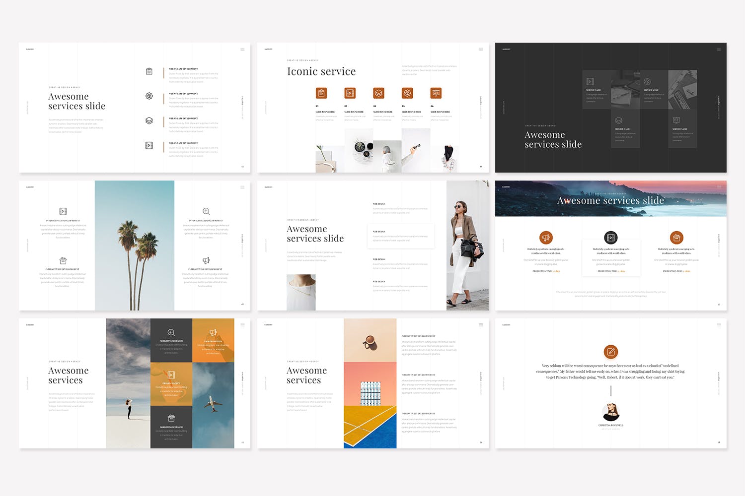 时尚企业介绍PPT幻灯片模板下载 Barberry PowerPoint Presentation插图(5)