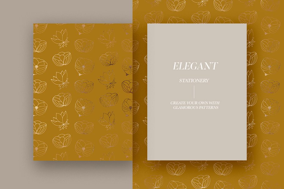 优雅有格调的充满大自然气息的插画与纹理 Rustic Chic Patterns & Illustrations插图(6)