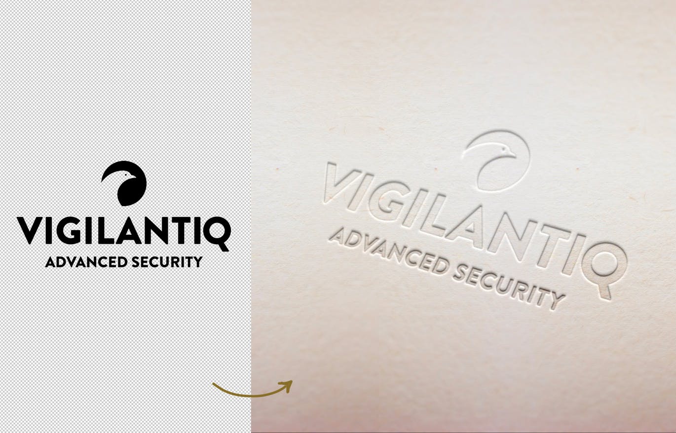 品牌Logo商标压印效果图样机模板 Pressed Paper Mockup插图(1)