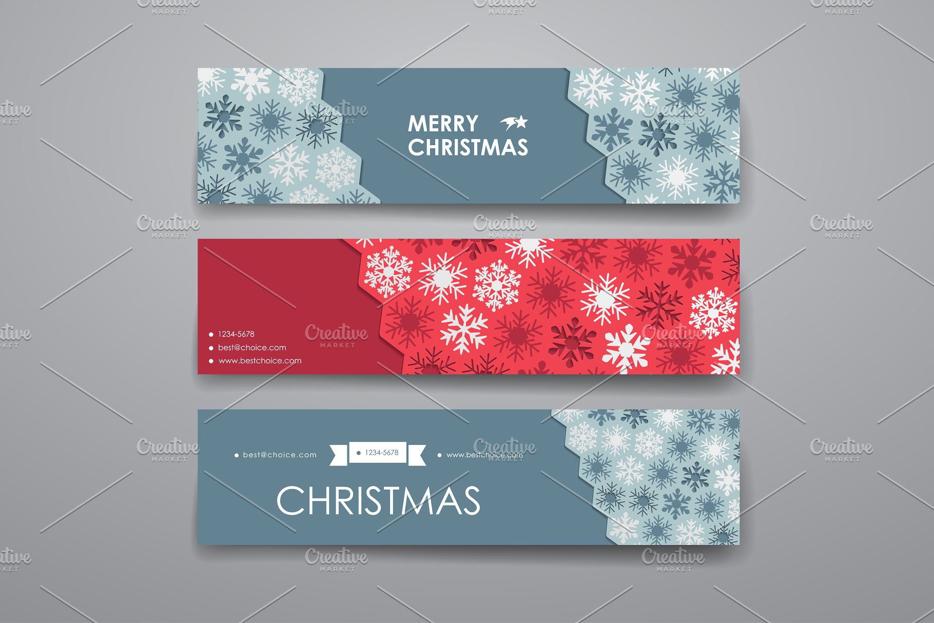 圣诞节主题小册子模板 Merry Christmas Brochures插图(39)