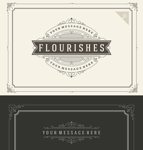 60年代复古风格简约装饰邀请函模板 60 Vintage ornament invitations插图(1)