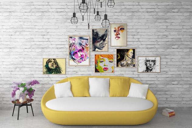 西式快餐店创意内饰场景设计样机 Fast Food Mockup插图(6)