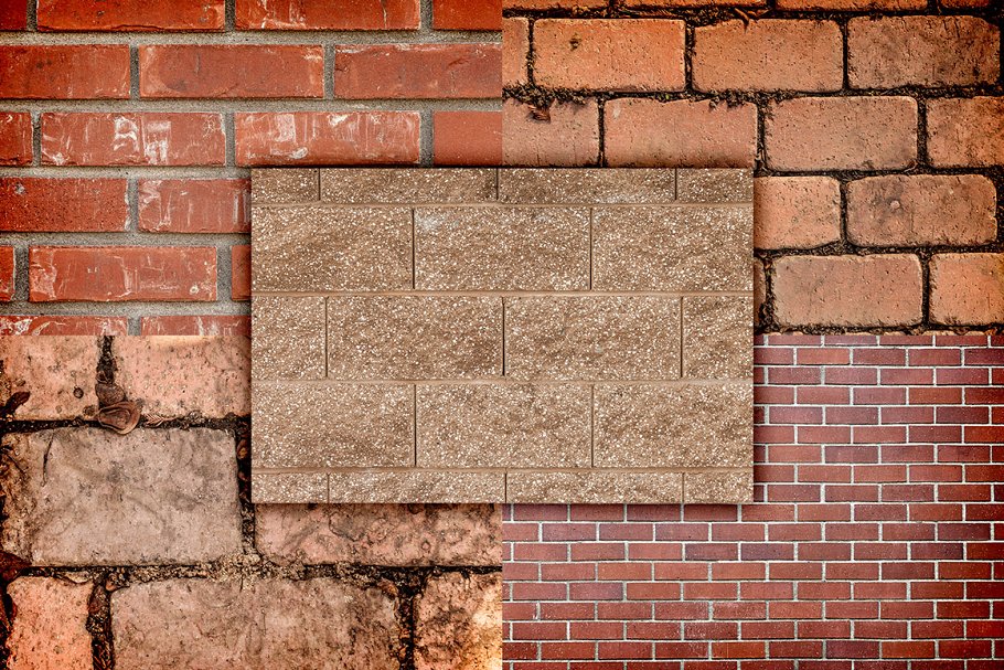 砖石图案纹理素材包1 Brick and Stone Textures Pack 1插图(1)