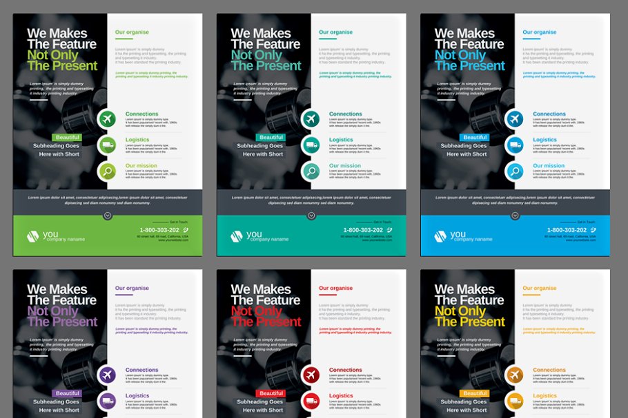 多用途商务合作传单海报模板合集 Corporate Flyer Pack插图(2)