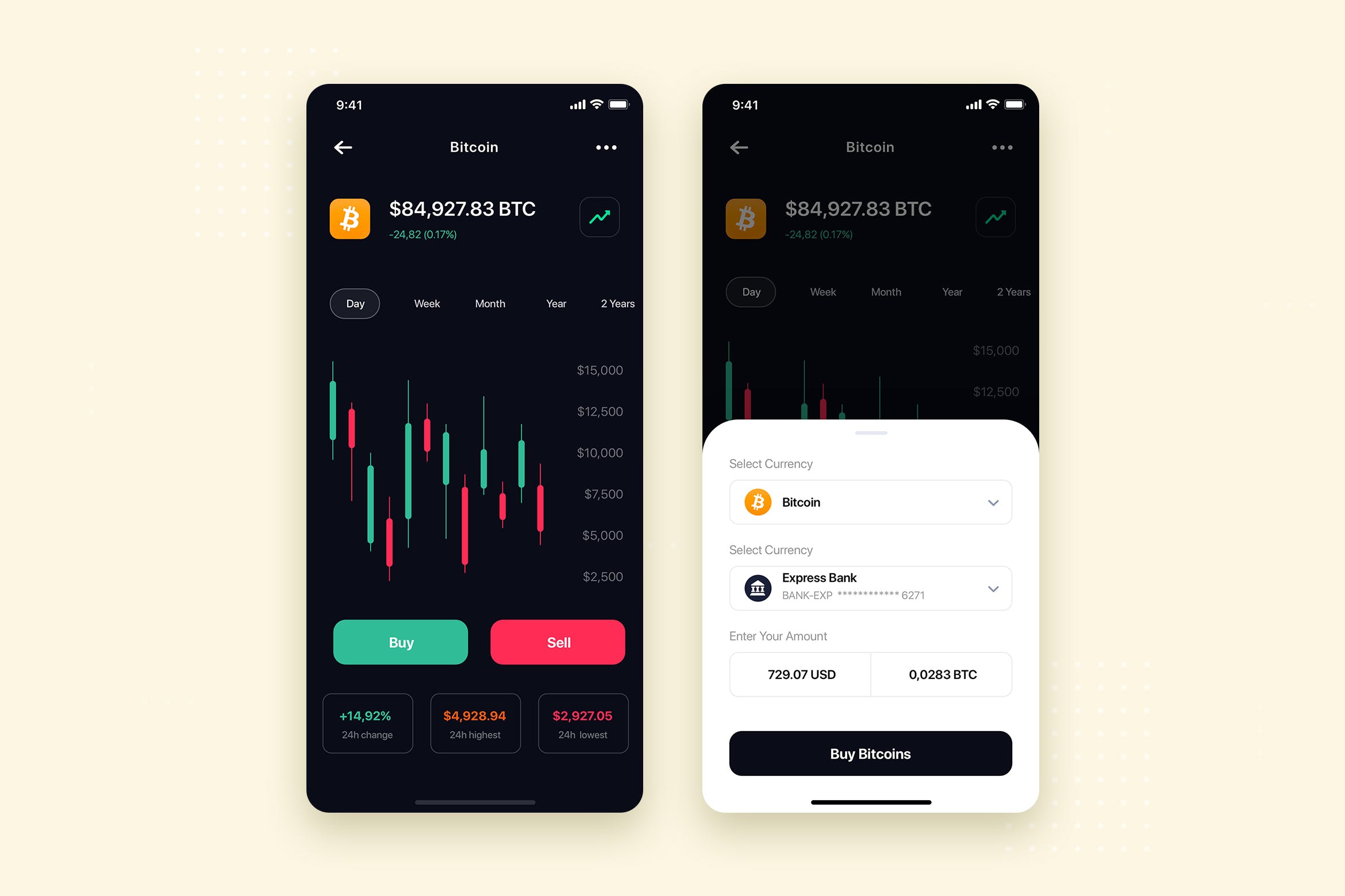 加密货币兑换APP应用UI界面设计素材库精选模板 Crypto Exchange Mobile App UI Kit插图