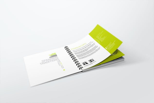 方形活页记事本样机模板V3 Comb Bound Book Mockups 3插图(4)