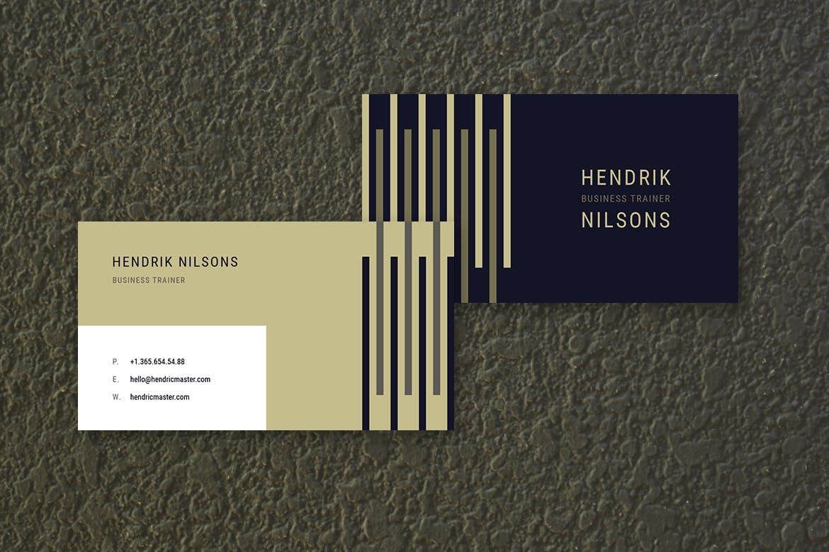 时尚高端简约商务商业质感的高品质名片设计模板插图