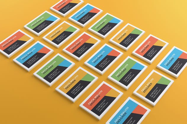 UK尺寸规格企业名片设计效果图素材库精选 UK Business Cards Mock-up’s [85×55 mm]插图(7)