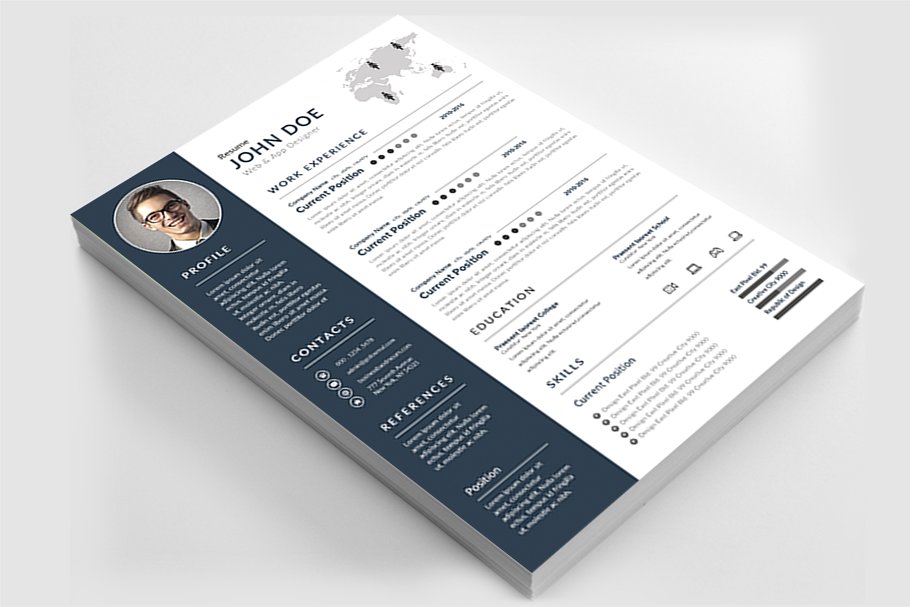 经典实用黑白色简历模板 Resume插图(2)