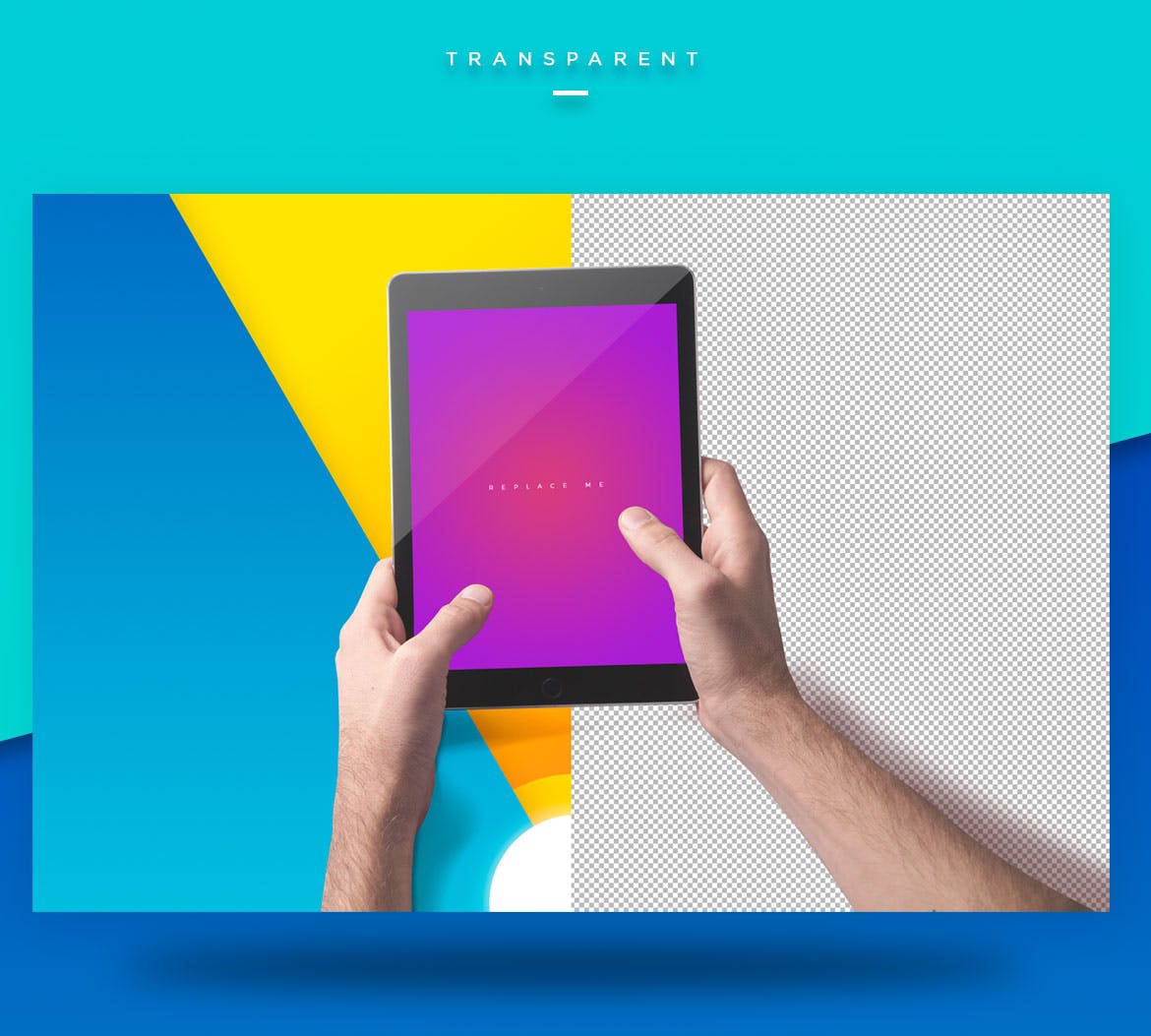iPad平板电脑APP&Web设计效果图预览样机 iPad Tablet UI Mockups – Vivid Backgrounds Vol.2插图(3)