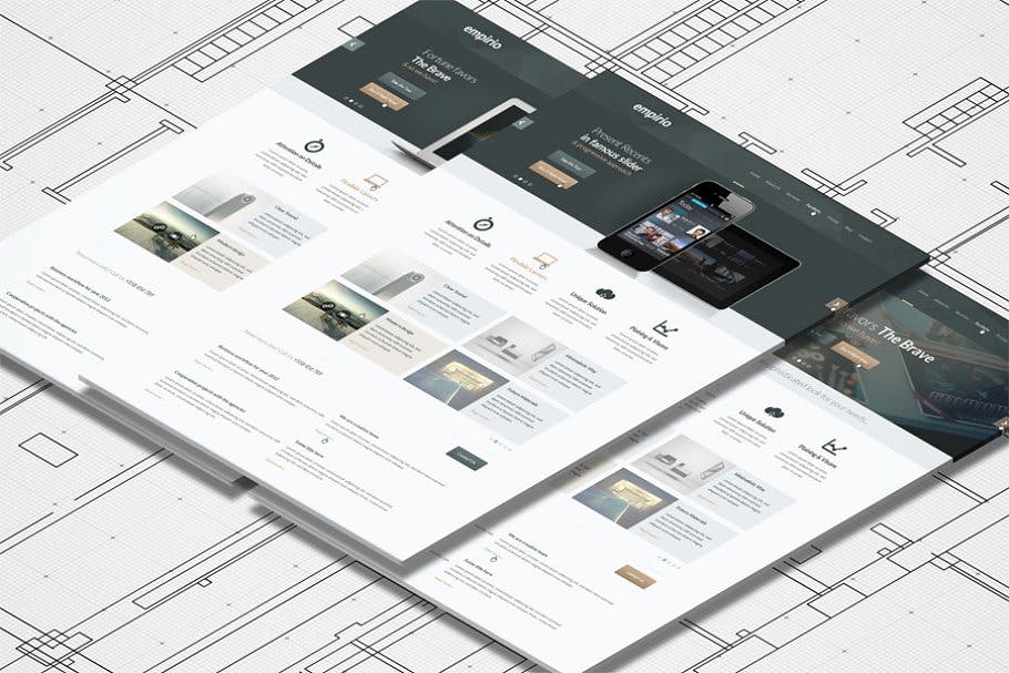 A4传单印刷效果图等距网格样机模板 Isometric A4 Paper Mockup插图(3)