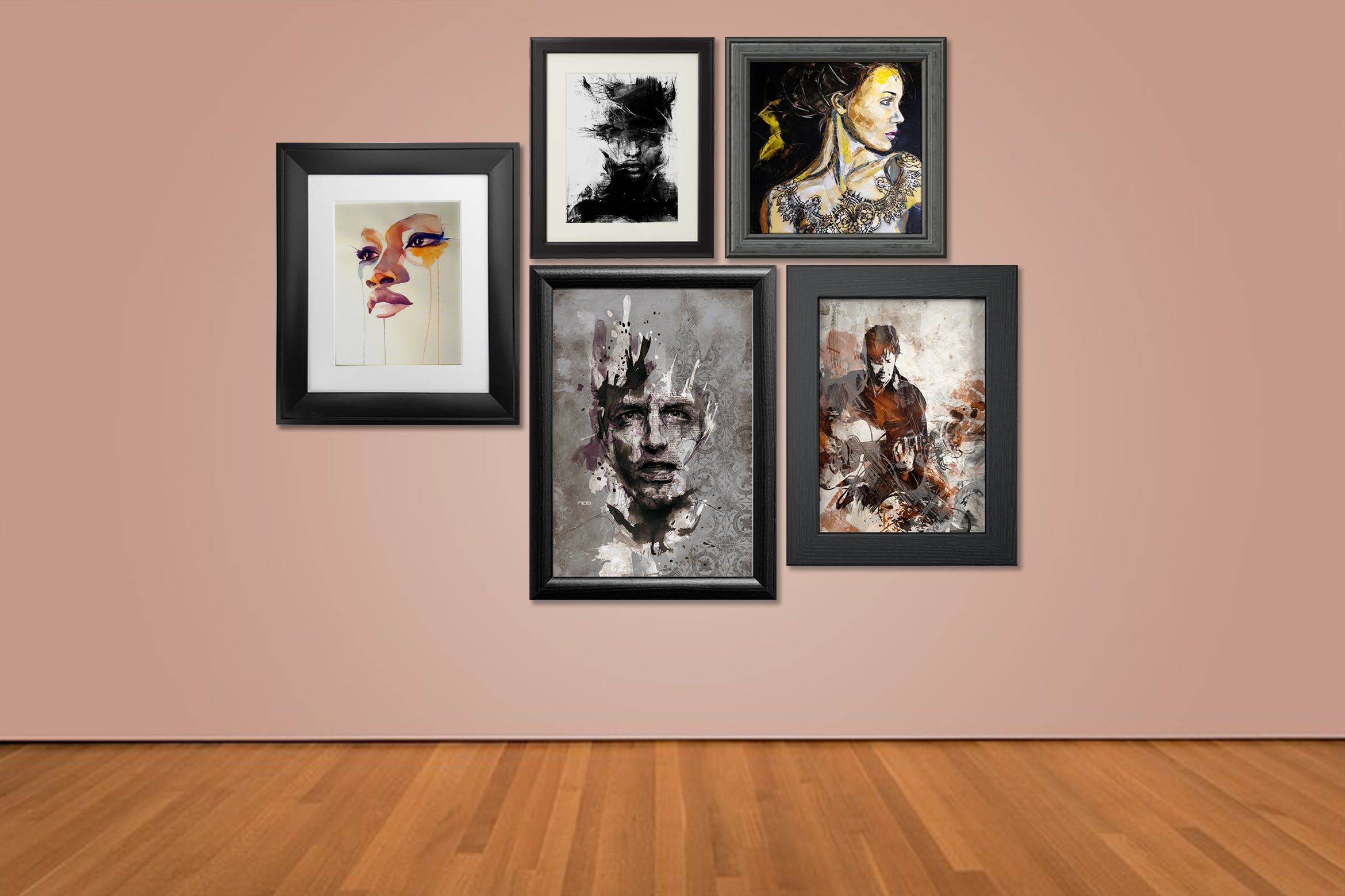 挂墙实木相框画框样机模板v3 Frame Picture Mockup [Vol3]插图