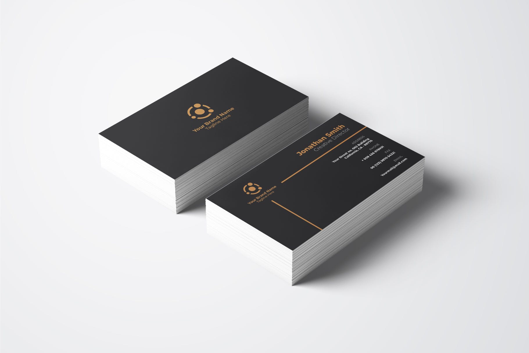 深色背景公司素材库精选名片模板v42 Business Card Template.v42插图(1)