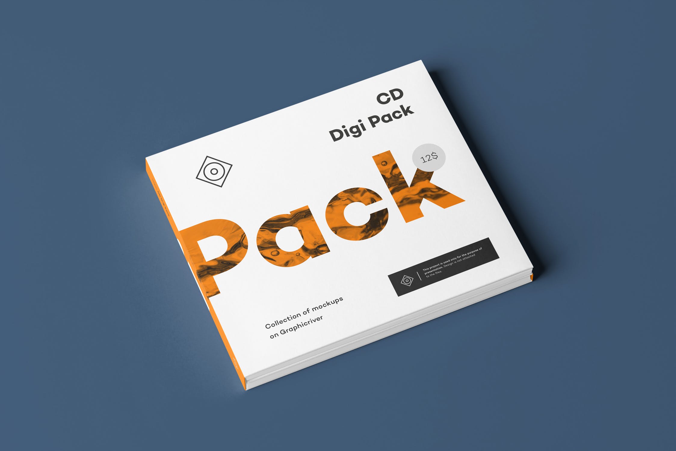 CD光碟封面&包装盒设计图素材库精选模板v8 CD Digi Pack Mock-up 8插图(10)