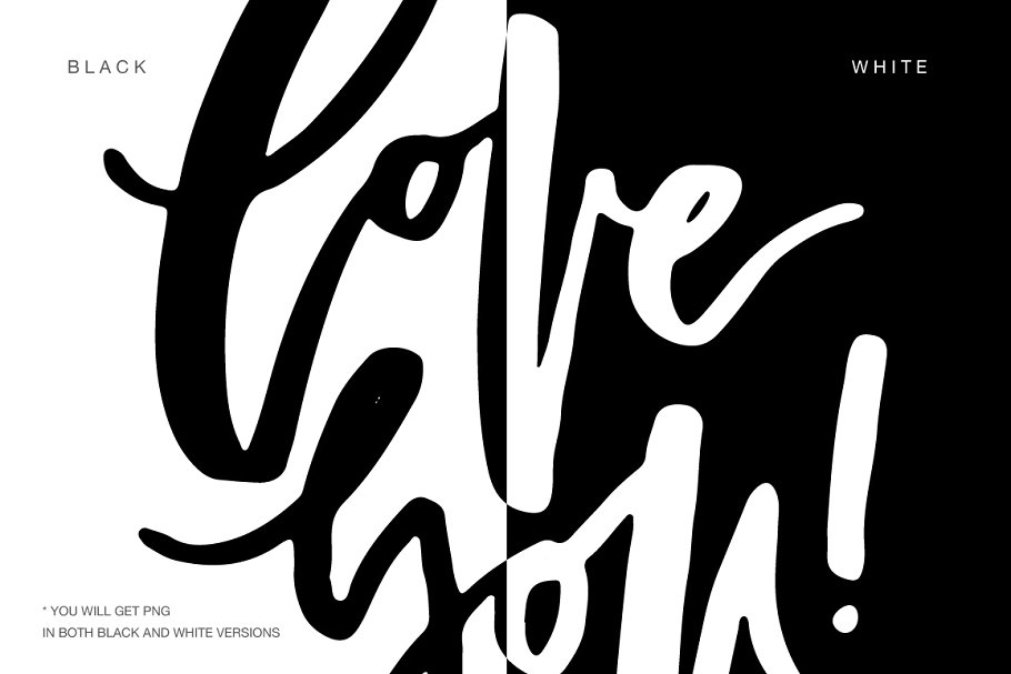 110个手写风格情人节浪漫祝福语插画 Valentine’s Day Lettering Pack插图(15)