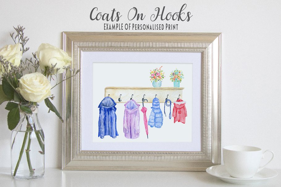 手绘水彩卫衣外套剪贴画合集 Coats and Hooks Print Creator插图(7)