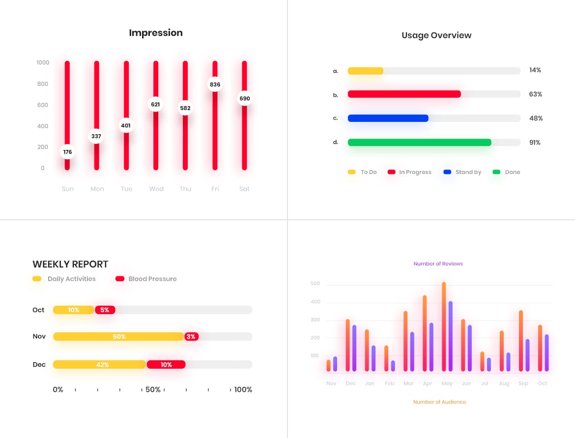 50个网站可视化数据图表报表设计素材 Diagrams & Infographics插图(12)
