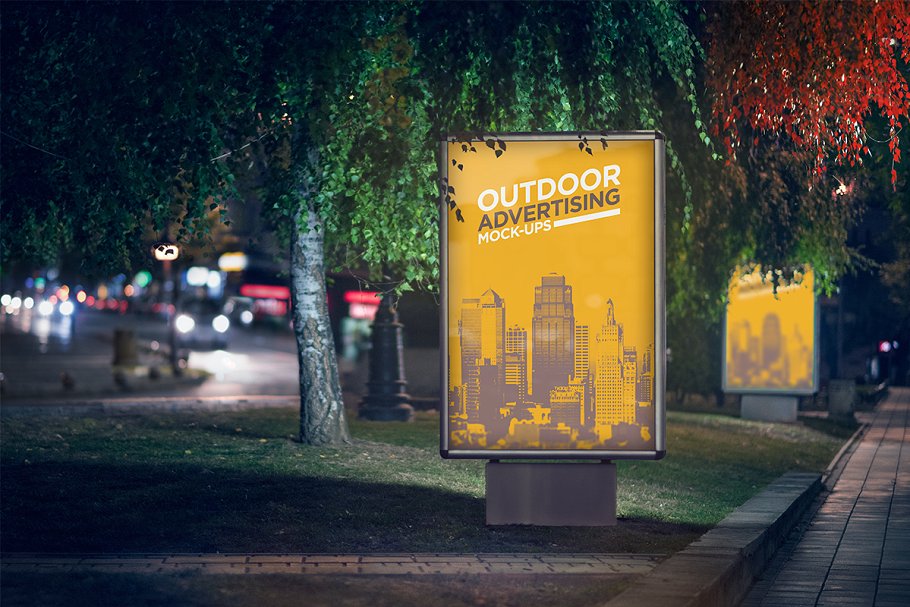 户外广告灯箱广告样机模板合集 Outdoor Advertising Mock-Up / V.2插图(3)