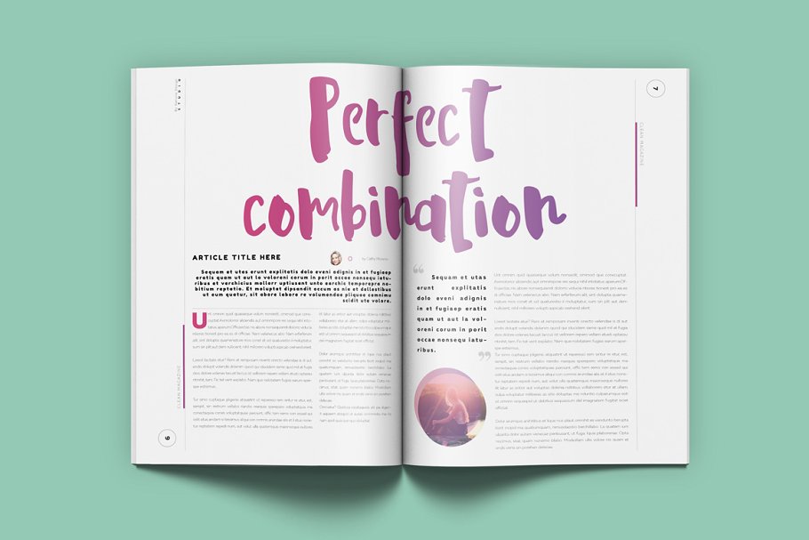 潮流时尚生活杂志模板 Magenta Magazine插图(1)