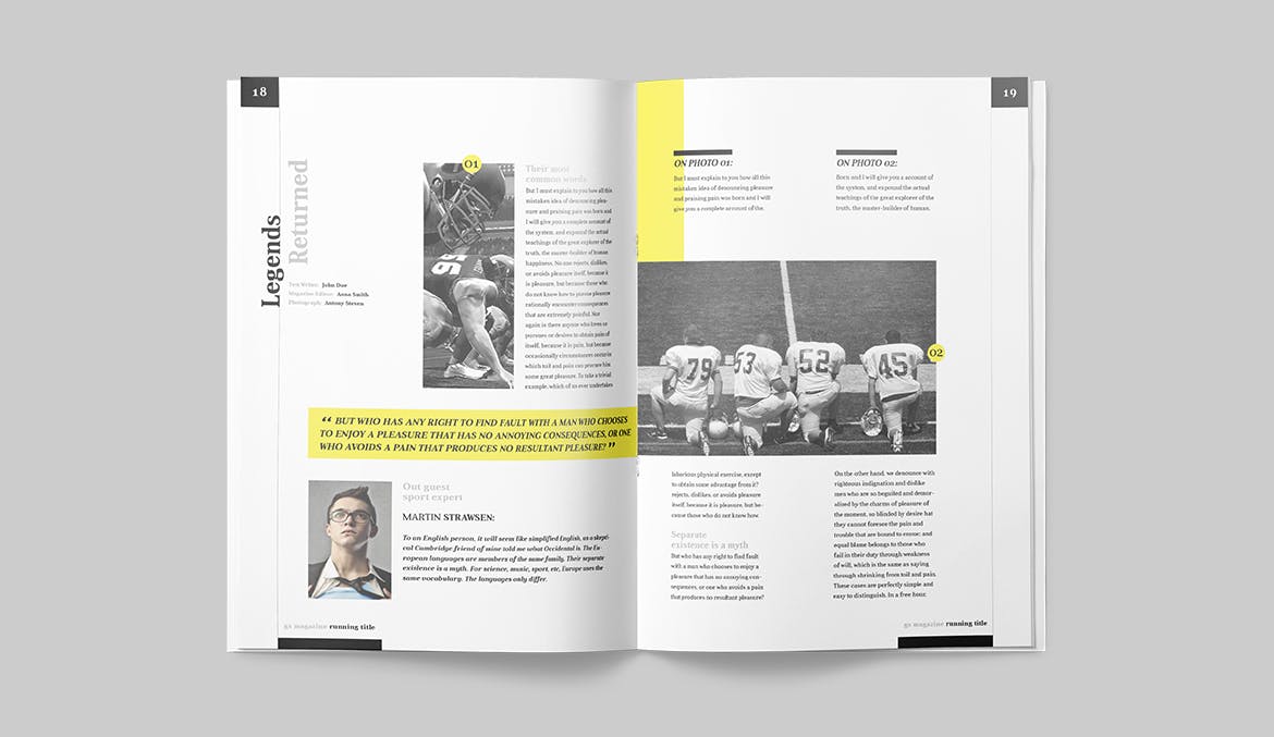 人物/财经/商业主题适用的杂志设计模板 Magazine Template插图(9)