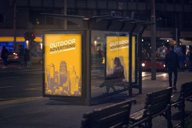 城市户外广告牌/海报样机Vol.1 Outdoor Advertising Mock-Up Vol.1插图(5)