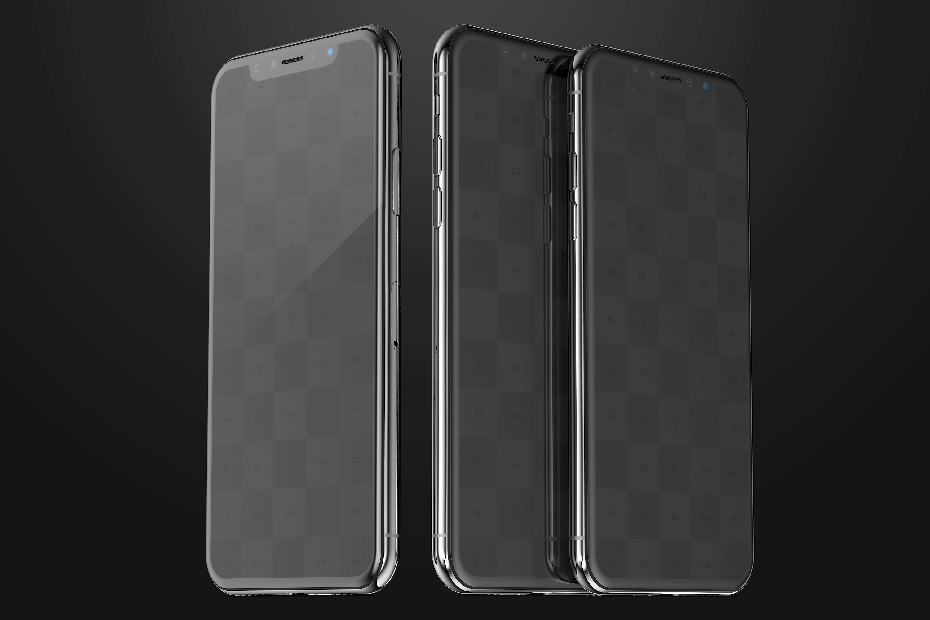 iPhone X智能手机UI设计多屏幕预览样机 iPhone X Mockup 03插图(4)