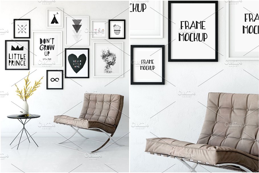 超级相框画框展示样机包 Interior Frame Mockup Bundle Vol 1插图(9)